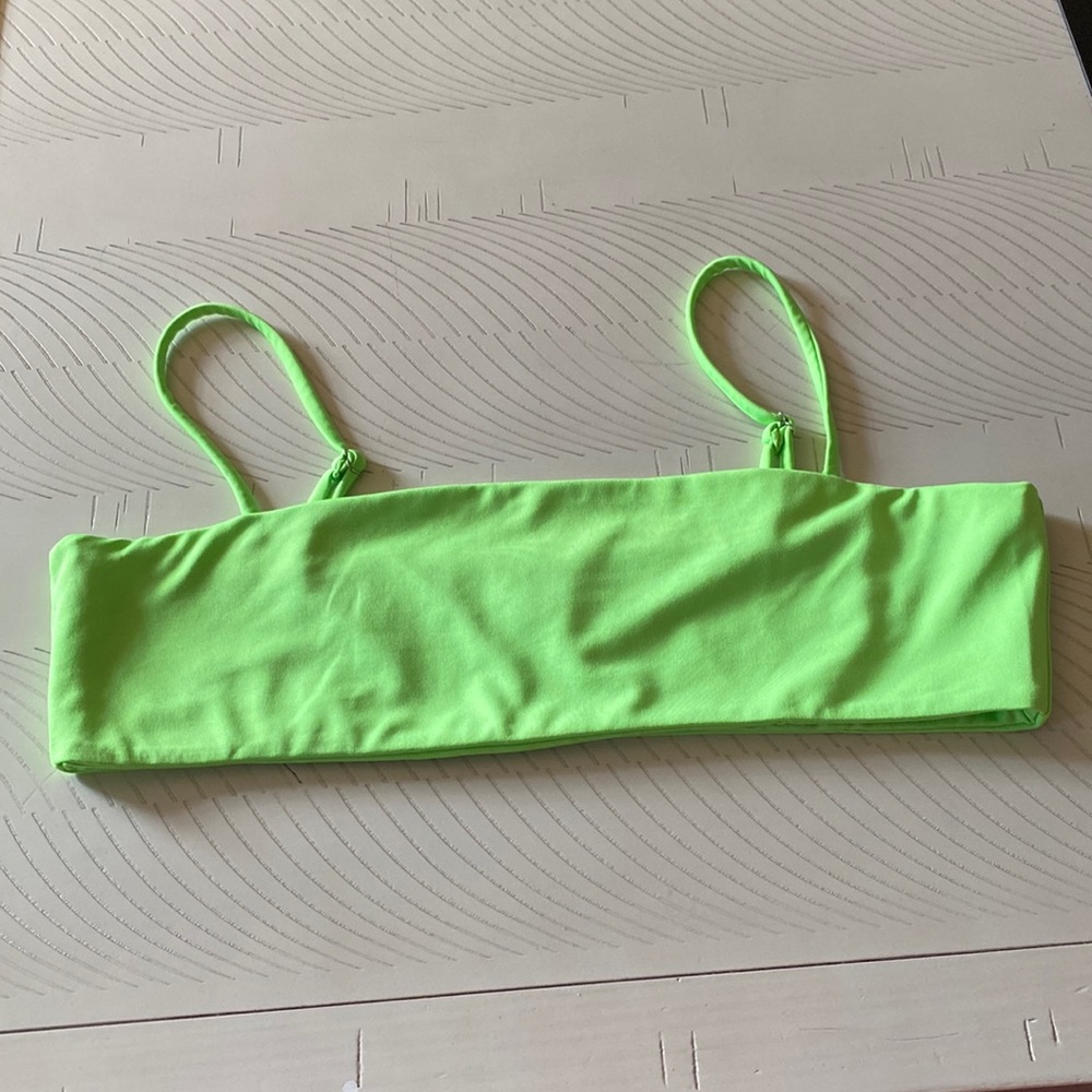 Princess Polly Lime Green Super Crop Top Size 10